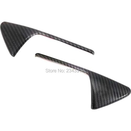 For Tesla Model 3 2017 2018 2019 ABS Chrome Carbon Fiber Front Door Side Wing Fender Emblems Badge Sticker Car Styling Accessory