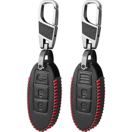 Leather Car Remote Key Case Cover Shell for Nissan Qashqai X-Trail T32 T31 Juke J10 J11 Kicks Tiida Pathfinder Note For Infiniti