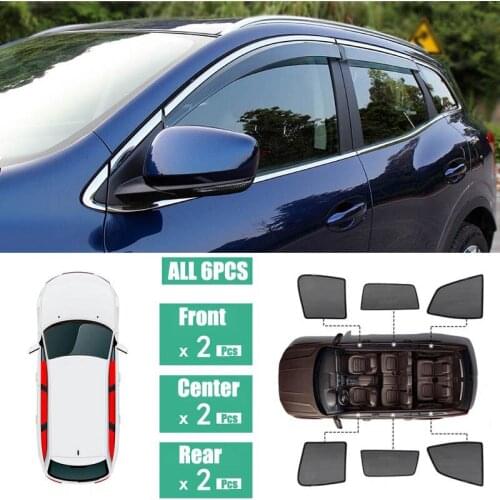 Side Windows Magnetic Sun Shade UV Protection Ray Blocking Mesh Visor Fit For Renault Kadjar 2016-2018