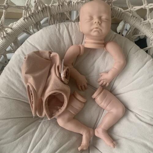 NPK 18inch Reborn Doll Kit Delilah Lifeike fresh color Soft DIY Doll Parts