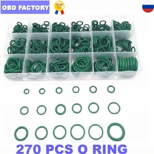270 Pcs 18 Sizes Kit Air Conditioning HNBR O Rings Car Auto Vehicle Repair