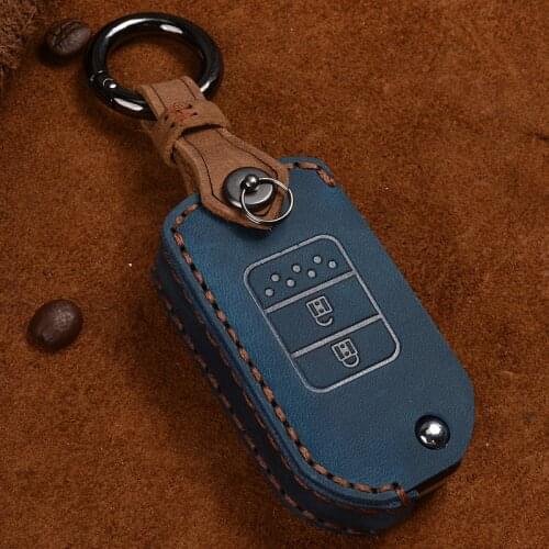 New Leather Key Cover Case For Honda 2016 2017 CRV Pilot Accord Civic Car Shell Auto Key Keychain Keyring for Car Accessories
