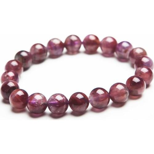 Genuine Natural Auralite 23 Bracelet 10mm Stretch Crystal Round Bead Natural Stone Bracelet