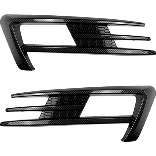 For Golf 7 MK7 2013-2017 Carbon Fiber Car Bumper Fog Light Grille Cover Trim