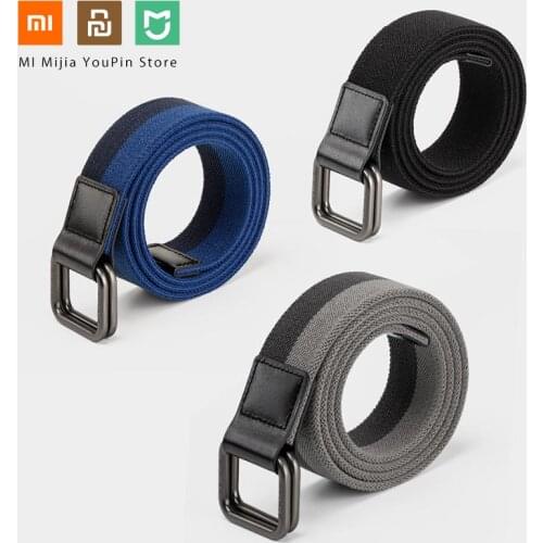 Original xiaomi Qimian adult 3 color mi home stretch fabric sports belt belt elastic band double ring alloy buckle mens belt