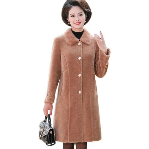Top women clothing Fur coat Women winter jacket Large size Long warm jackets Elegant Imitation mink velvet Free shipping 1915