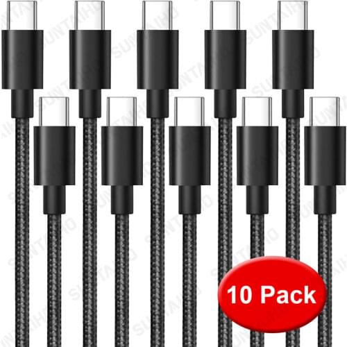 10Pack Type C USB C Cable Fast Data Charging Charger Wire Cord Mobile Phone Cable for Samsung a51 s20 Xiaomi Huawei Type C Cable
