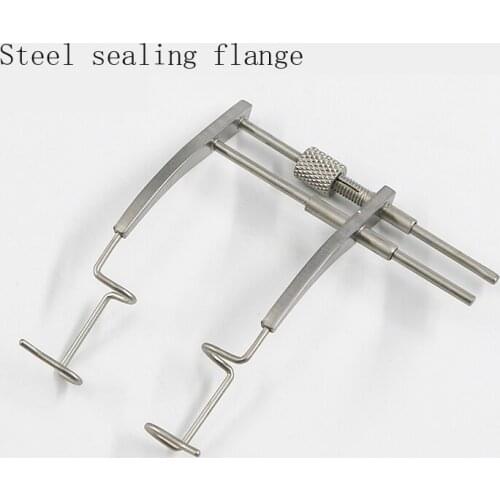 Double-rod translation type eyelid opener, eyelid spreader, notch sealing type