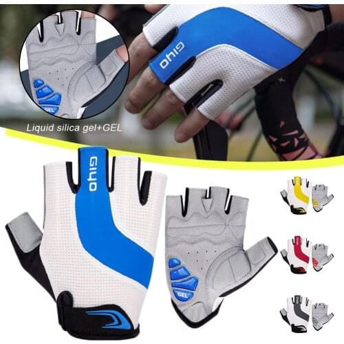 Bicycle Gloves Half Finger Outdoor Sports Gloves for Men Women Padded Shockproof Breathable MTB Road Bike Gloves Accessories