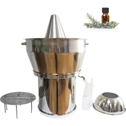 10L rosemary essential oil high efficiency Rose Flower extract machine hydrosol steam distillation