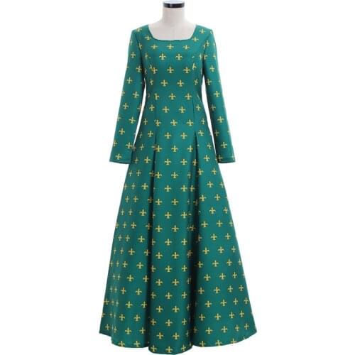 Green Medieval Renaissance Victorian Gothic Lolita Dress Ball Gown Wedding Party Dress Halloween Carnival Cosplay Costume
