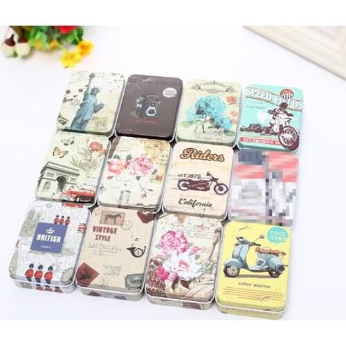 1pcs Fashion Tin Storage Box Tobacco Box Humidor Rolling Paper Box Cigarette Case Box Holder Smoking Accessories