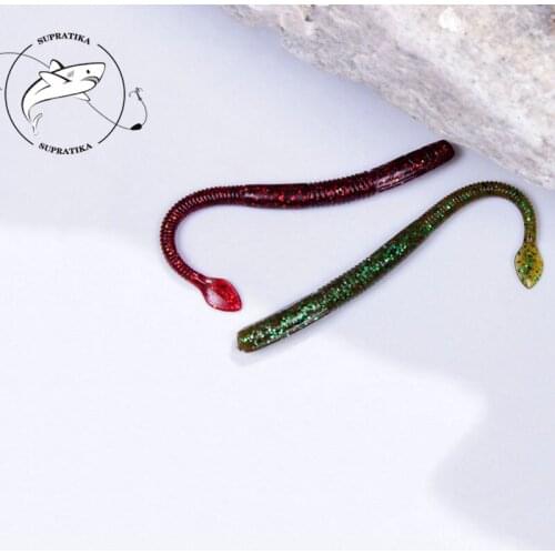 10cm/2.9g Artificial Earthworm soft bait Silicone Fishing Bait 12 Pcs/Lot Sinking Freshwater High Quality Soft Fishing Lure