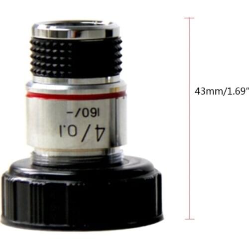 4X 10X 40X 100X Microscope Objective Lens Achromatic Objective Microscope parts 875F