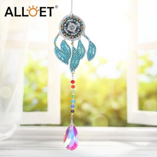 5D Diamond Painting Crystal Jewelry Diamond Painting Kit Window Wind Chime Pendant Decor for Home Garden Mosaic Craft Gift
