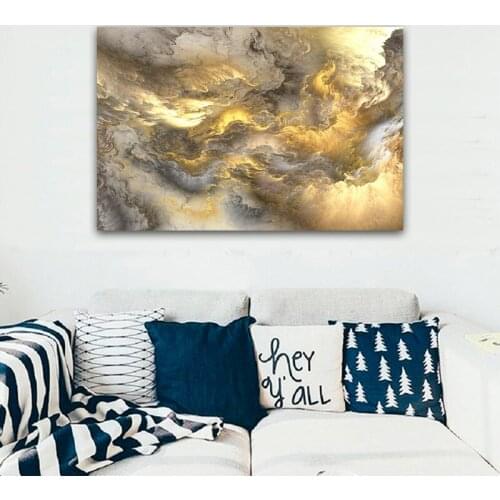 Abstract Canvas Wall Art Landscape Psychedelic Art Space Cloud Poster Art Print Canvas Painting for Home Decor