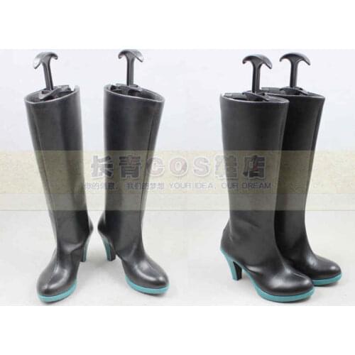 The Irregular at Magic High School Shiba Miyuki Black Long Girls Cosplay Boots Shoes C006