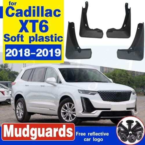 Car Front Rear wheel Mudflap for Cadillac XT6 2018 2019 Fender Mud Flap Mudflaps Splash Guard Mudguards Soft plastic Accessories