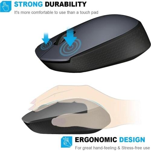 Logitech M170 2.4G Wireless Mouse with 1000dpi Resolving Power Nano Receiver for PC Game mice wireless mouse logitech