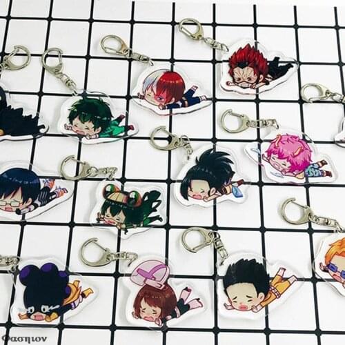 Bakugo Katsuki Todoroki Shoto Keychain Keyring Cartoon Anime My Hero Academy My Hero Academia