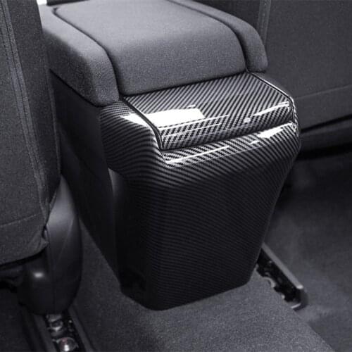 For Honda Civic 10th 2016 2017 2018 2019 accssorie car interior anti-kick carbon fibre central console armrest box protect cover