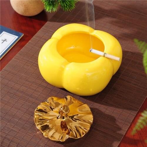 Exquisite persimmon modeling ceramic ashtray Creative lifelike fruit office art ashtrays