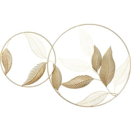 Chinese Round Luxury Wrought Iron Wall Mural Office Lobby Club Wall Hanging Decoration Home Livingroom Wall Mural Accessories