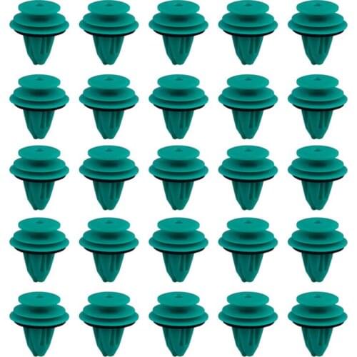 25PCS Hight Qulity Green Plaque Nylon Retaining Clip For Toyota 90467-10188 Bumper Door Buckle Car Interior Accessories