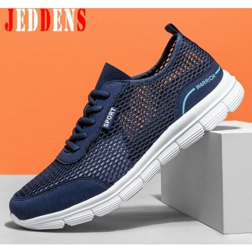 Mesh Breathable Mens Shoe Big Size Lace Up Sneakers Man Summer Blue Comfort Casual Shoes Men Low Top Lightweight Sneakers M9