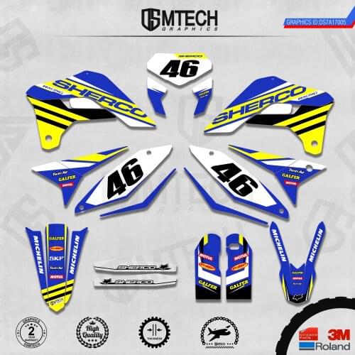 DSMTECH Custom Team Graphics Decals 3M Stickers Kit For SHERCO Sticker 2017 2018 2019 2020 SE SEF 005