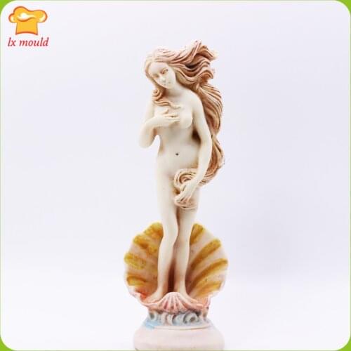 New Retro Venus Sculpture Portrait Candle Silicone Mold Decoration European Art Modeling Mould-Sea Goddess