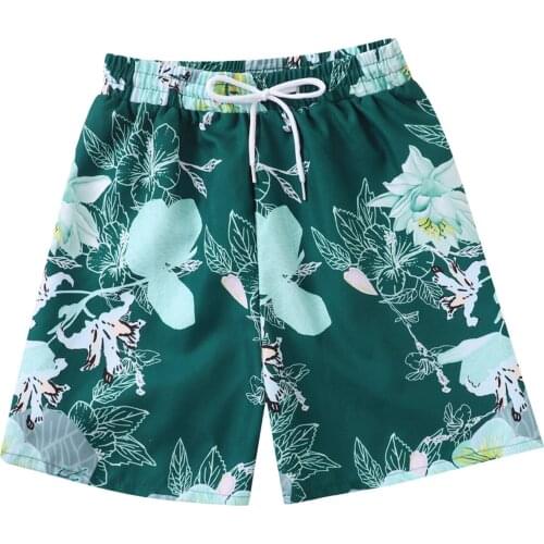 New Summer Plant Printed Boys Beach Swimwear Shorts Baby Kids Children Bathing Trunks Swimsuit Summer Boys Trunks Pants 8-14t
