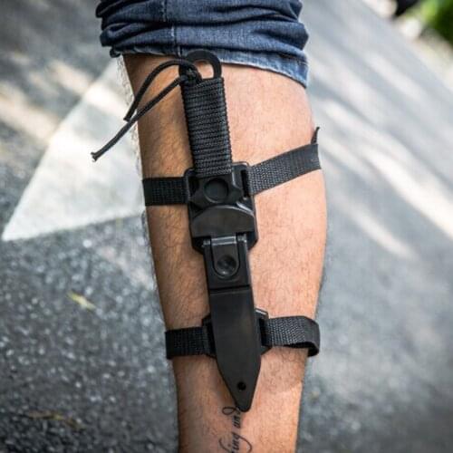 Fixed Blade Knife Tactical Survival Paratrooper Leggings Diving Hunting Knife Outdoor Camping Tactical Knife With Plastic Sheath