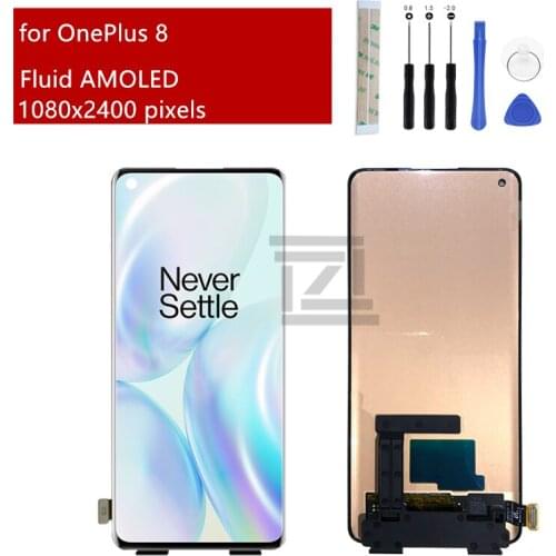 OLED for OnePlus 8 LCD Display Touch Screen Digitizer assembly for oneplus 8 LCD 1+8 screen replacement repair parts 6.55"