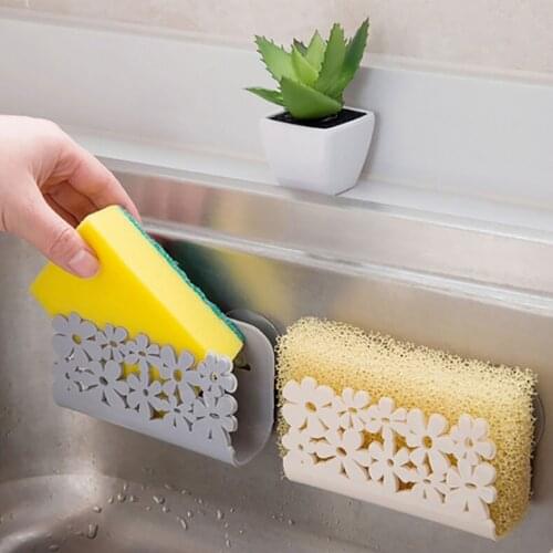 Kitchen Bathroom Drying Rack Toilet Sink Suction Sponges Holder Rack Suction Dish Cloths Holder Scrubbers