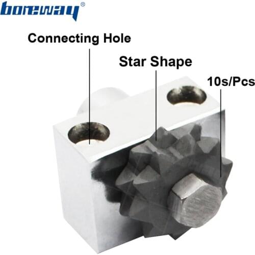 Boreway Hot Sell 2PCS/Set 10Teeth Diamond Tungsten Carbide Start Shape Bush Hammer Cutte Roller Tips For Grinding Litch Surface