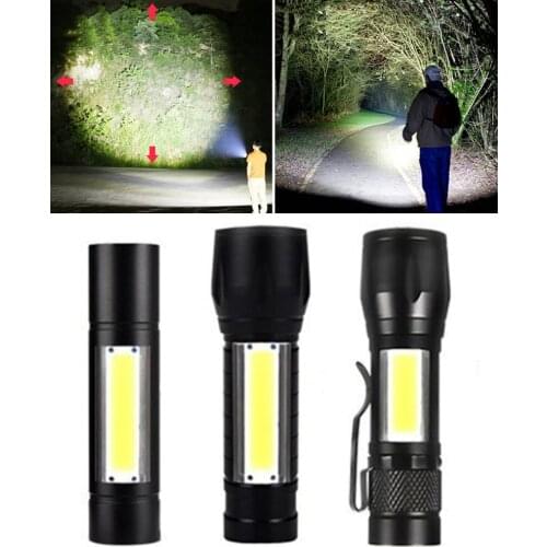 Rechargeable COB LED Slim Work Light Bright Flashlight Camping Outdoor Mini Lamp for Camping Hiking Car Repair Emergency