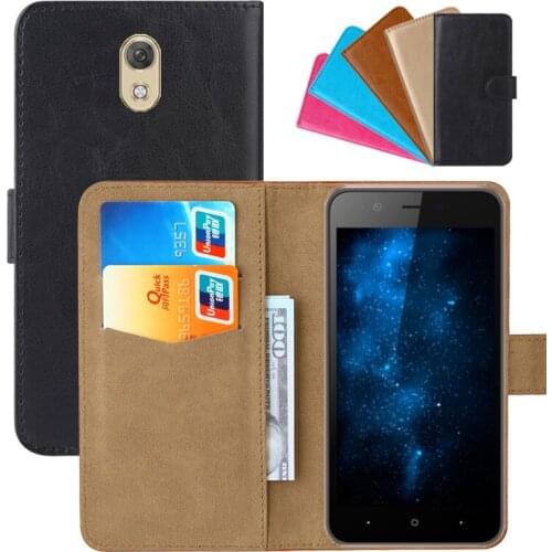 Luxury Wallet Case For DEXP B350 PU Leather Retro Flip Cover Magnetic Fashion Cases Strap