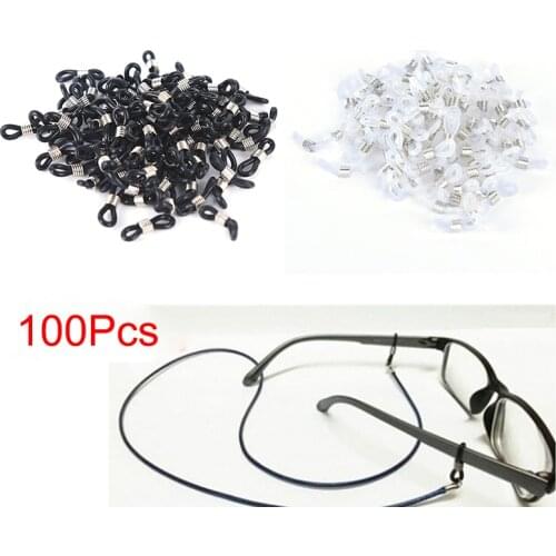 100PCS/Lot Glasses Chain Silicone Connection Glasses Chain Antiskid Rubber Ring Strap Extension Spring DIY Eyeglasses Rope