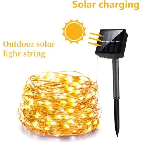 LED Solar Lamp Outdoor 5M 10M 15M LEDs String Lights Fairy Holiday Christmas Party Garland Solar Garden Waterproof Lights