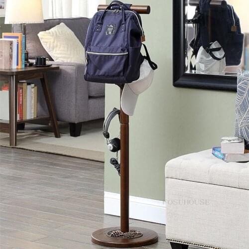 Nordic Style Solid Wood Childrens Bedroom Coat Rack for Living Room Hallway Porch Clothes Stand Apartment Home Furniture Hanger