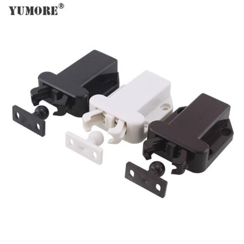 YUMORE 3Pcs Push Open Cabinet Door Catch Kitchen Cupboard Wardrobe Cabinet Latch Self-locking Drawer Beetle rebounder Furniture