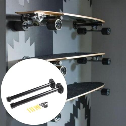 Iron Wall Hanger Skateboard Wall Mount Longboard Deck Hanging Rack Portable Guitar Mount Holder Hook Home Garage Accessories