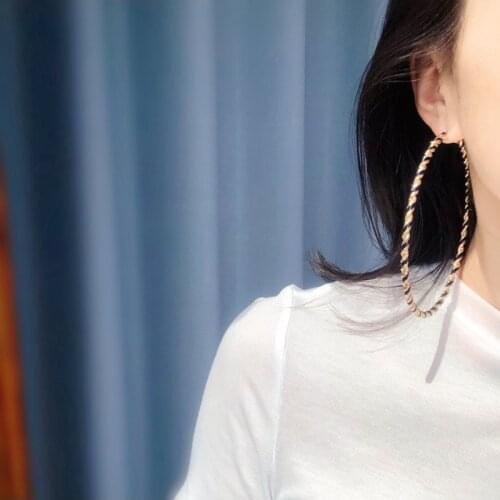 Size 10 cm 2021 trendy punk golden oversize round circle big hoop earrings for women girl wedding gift boucle d oreille femme