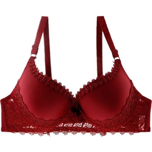 New Plus Size 36-50 Women Underwire Bra Lace Embroidery Sexy Lingerie Thin Padded Underwear Female Bralette A B C D DD Cup