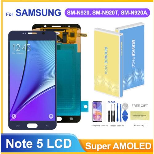 5.7'' Lcd For Samsung Galaxy Note 5 Lcd Display Touch Screen Digitizer Assembly For Samsung Note5 N920 N920G N920F N920A Lcd
