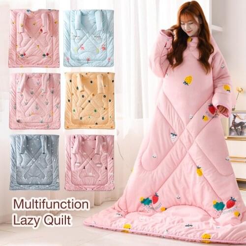 Winter Lazy Quilt With Sleeves Winter Quilt Warm Thickened Washed Quilt Blanket With Sleeves Blanket Winter Warm Blanket Newest