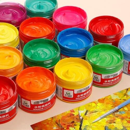 36 colors 100ml Gouache paint set painting tools beginners canned non-toxic color painting acrylic paint watercolor paints
