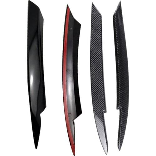 2 Pair for Passat B7 Eyelids Eyebrows ABS Headlight Lamp Sticker Cover Trim-Carbon Fiber & Black