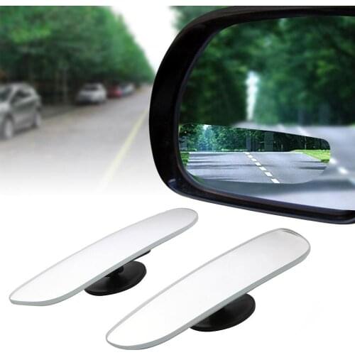 2Pcs 360 Degree Rotating Adhesive Universal Car Wide Angle HD Rear View Mirror 2019
